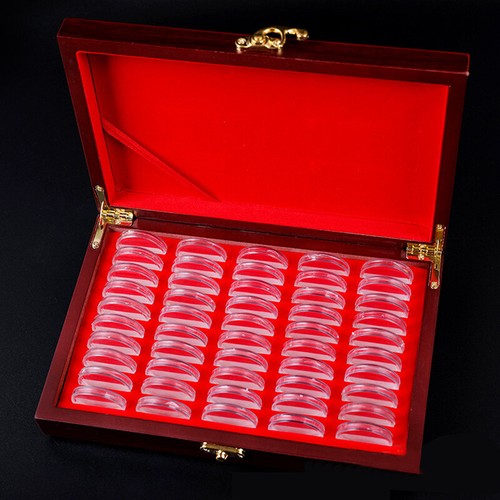 Wooden coins display - coins, storage