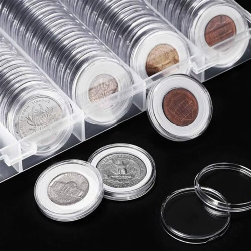 100pcs plastic coin - plastic, holder