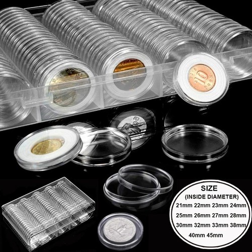 Clear plastic coin - plastic,