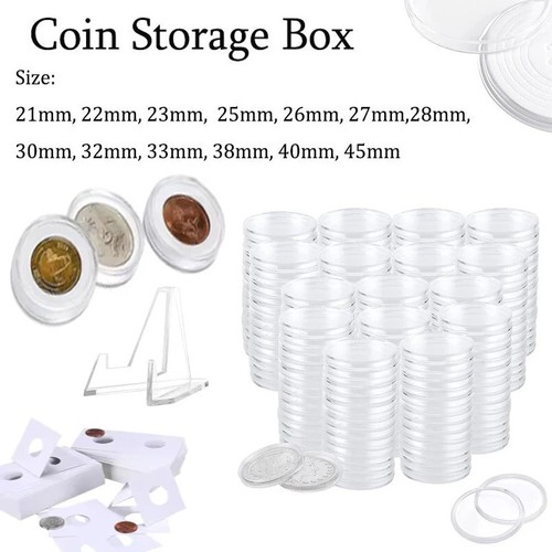 Clear plastic coin holders - clear,