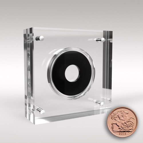 Half sovereign coin acrylic - half,