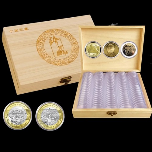 100x natural wood coin - wood,