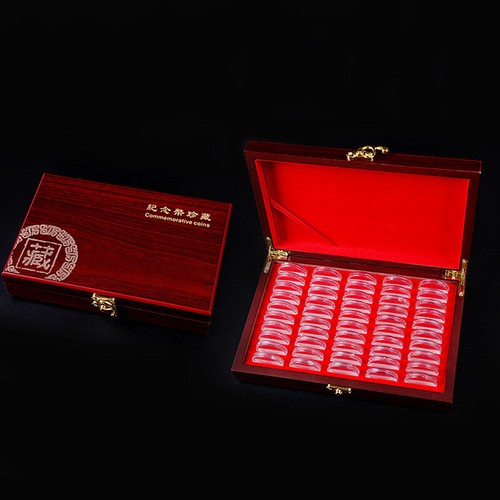 Wooden coin display storage - wooden,