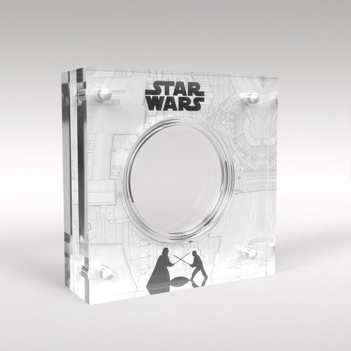 Star wars coin perspex display - star,